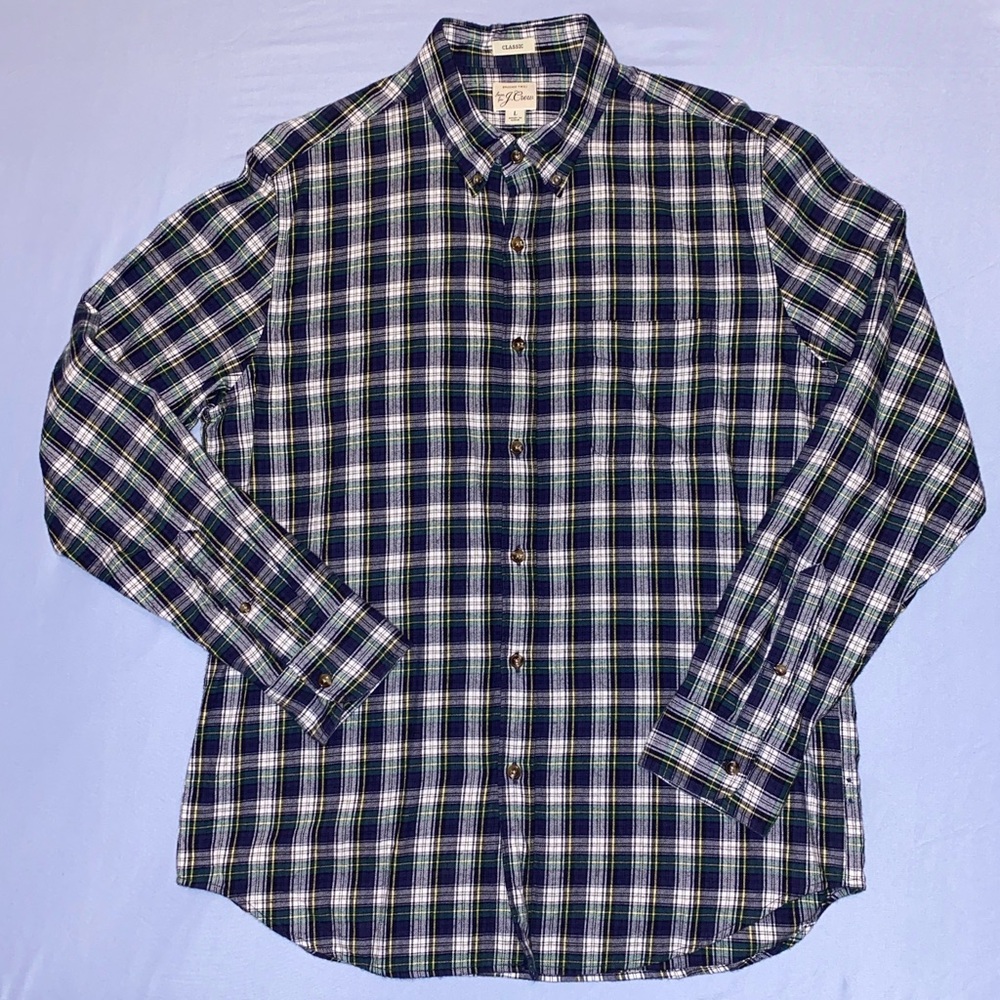 J. Crew Men’s Brushed Twill Button Down Shirt Large